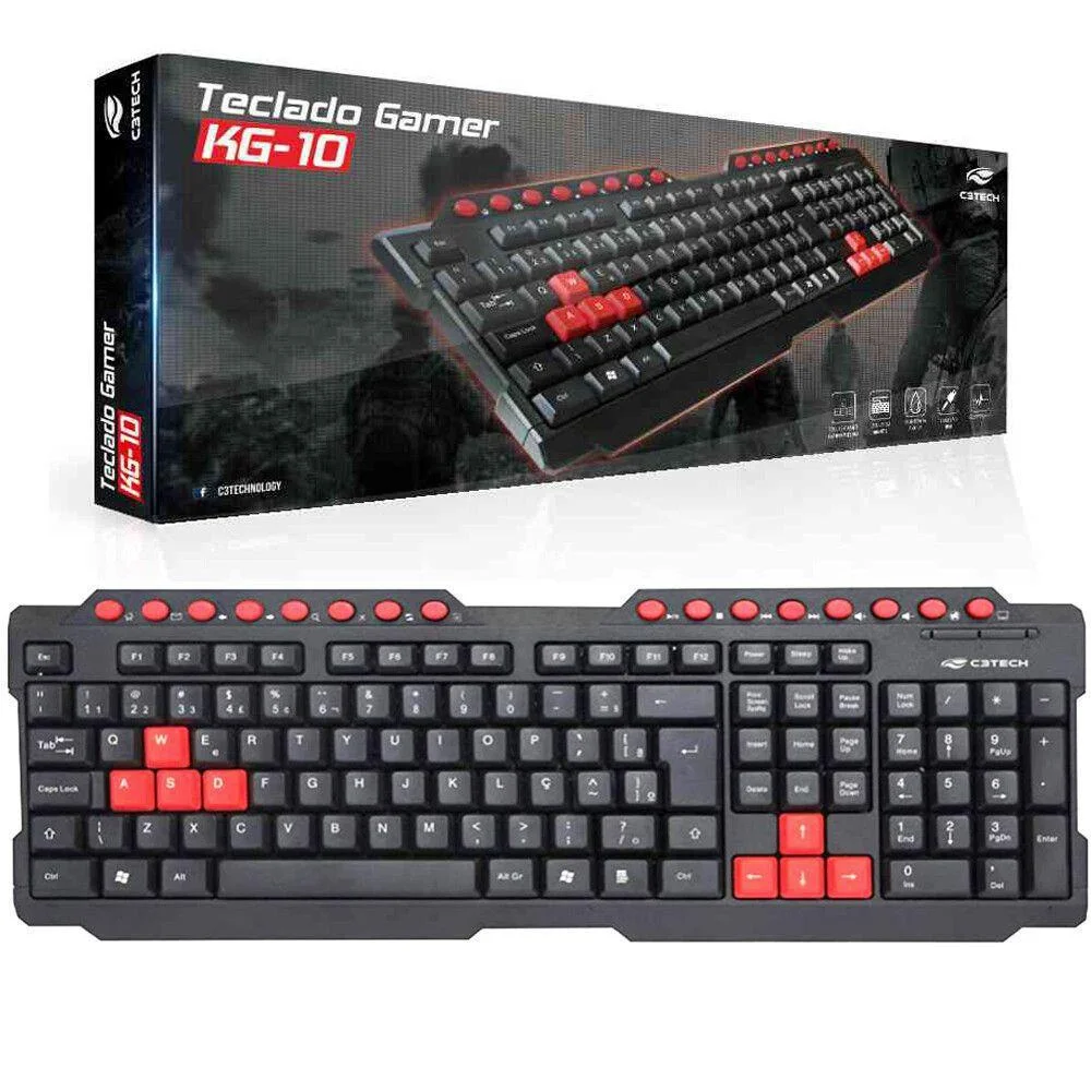 Teclado Gamer C3Tech KG-10