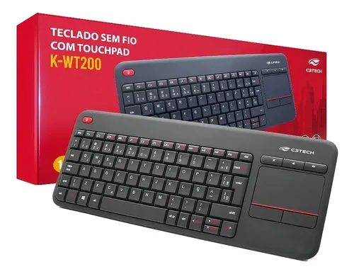 Teclado Sem Fio com Touchpad K-WT200